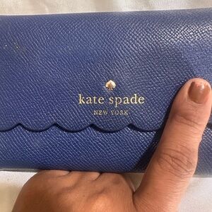 Kate Spade Royal Blue Textured Wallet